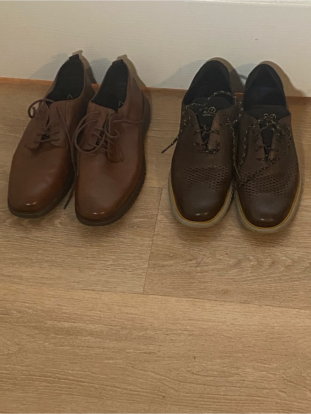 Cole Haan Men's Brown Leather Oxfords